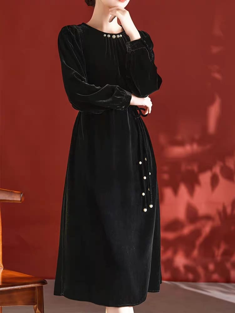 2024 new style velvet dress