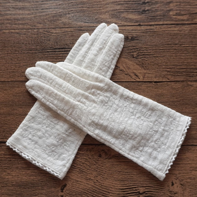 Women's sunscreen cotton gloves