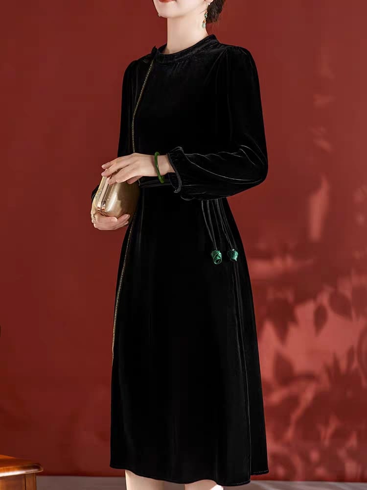 2024 new style velvet dress women's skirt