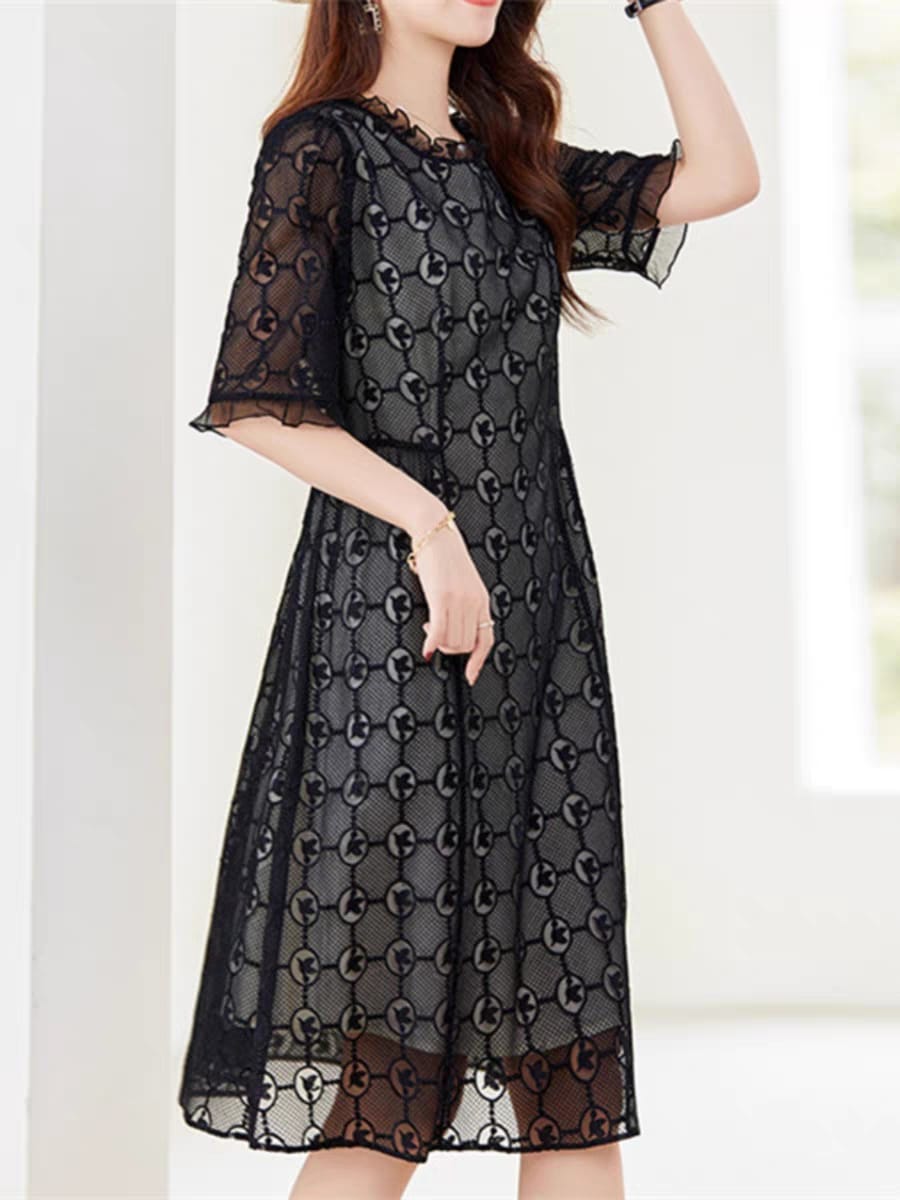 2024 new black high-end dress